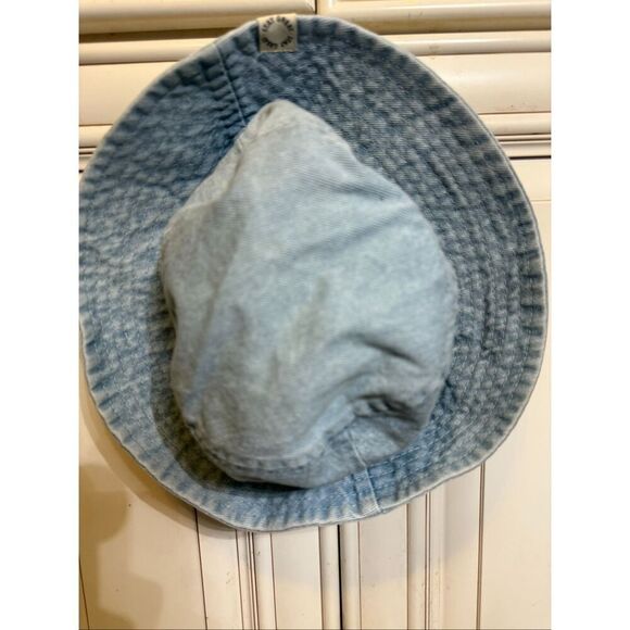Zara Women's Stay Great Denim Bucket Hat Light Washed Blue OS - Picture 7 of 9